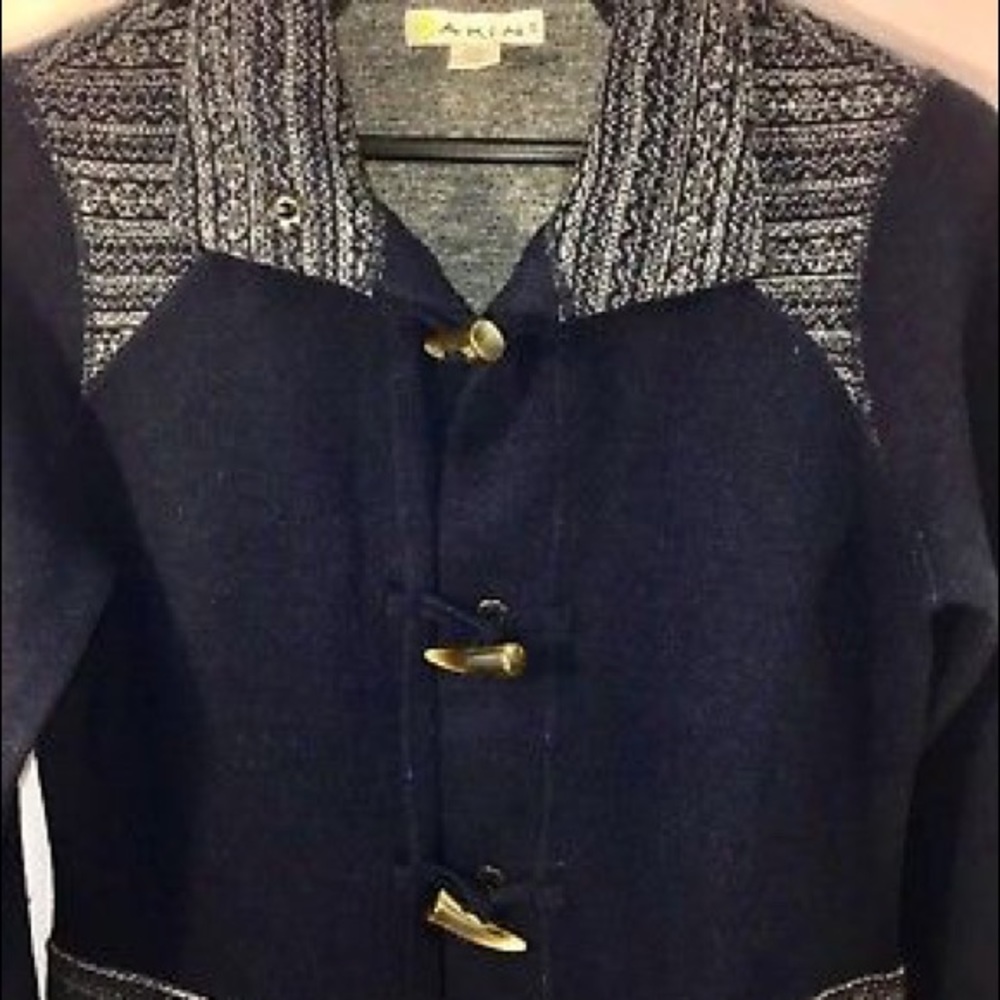 DAKINI Cardigan Sweater Jacket Wool Blend M - Picture 1 of 6